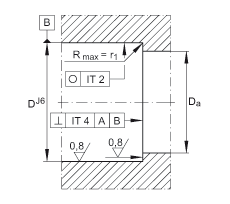 推力角接觸球軸承 ZKLF30100-2Z, 雙向，螺釘安裝，兩側(cè)間隙密封