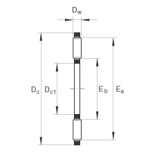 推力滾針和保持架組件 AXK3047, 單向，根據(jù) DIN 5405-2 標(biāo)準(zhǔn)