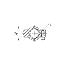 液壓桿端軸承 GIHNRK110-LO, 根據(jù) DIN ISO 12 240-4 標(biāo)準(zhǔn)，帶右旋螺紋夾緊裝置，需維護(hù)
