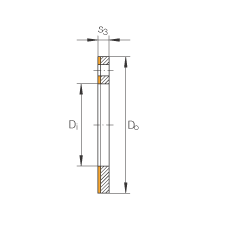 推力墊圈 EGW28-E40, 推力墊圈，免維護，帶鋼襯