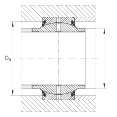 關節(jié)軸承 GE50-HO-2RS, 根據(jù) DIN ISO 12 240-1 標準, 需維護，兩側唇密封