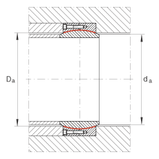 大的關(guān)節(jié)軸承 GE420-DW, 根據(jù) DIN ISO 12 240-1 標(biāo)準(zhǔn)，免維護(hù)