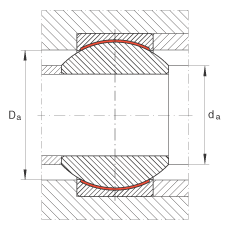 關(guān)節(jié)軸承 GE14-PW, 根據(jù) DIN ISO 12 240-1 標(biāo)準(zhǔn)，尺寸系列 K，免維護(hù)