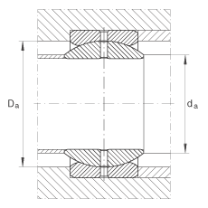 關(guān)節(jié)軸承 GE22-ZO, 根據(jù) DIN ISO 12 240-1 標(biāo)準(zhǔn)，英制尺寸，需維護(hù)